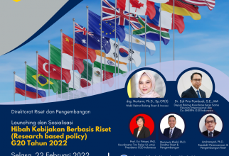 Sosialisasi Hibah Kebijakan Berbasis Riset (Research based Policy) G20 2022