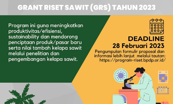 Call for Proposal Grant Riset Sawit (GRS) Tahun 2023