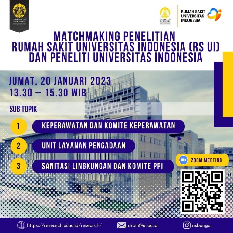 Matchmaking Penelitian Rumah Sakit Universitas Indonesia Rs Ui Dan 