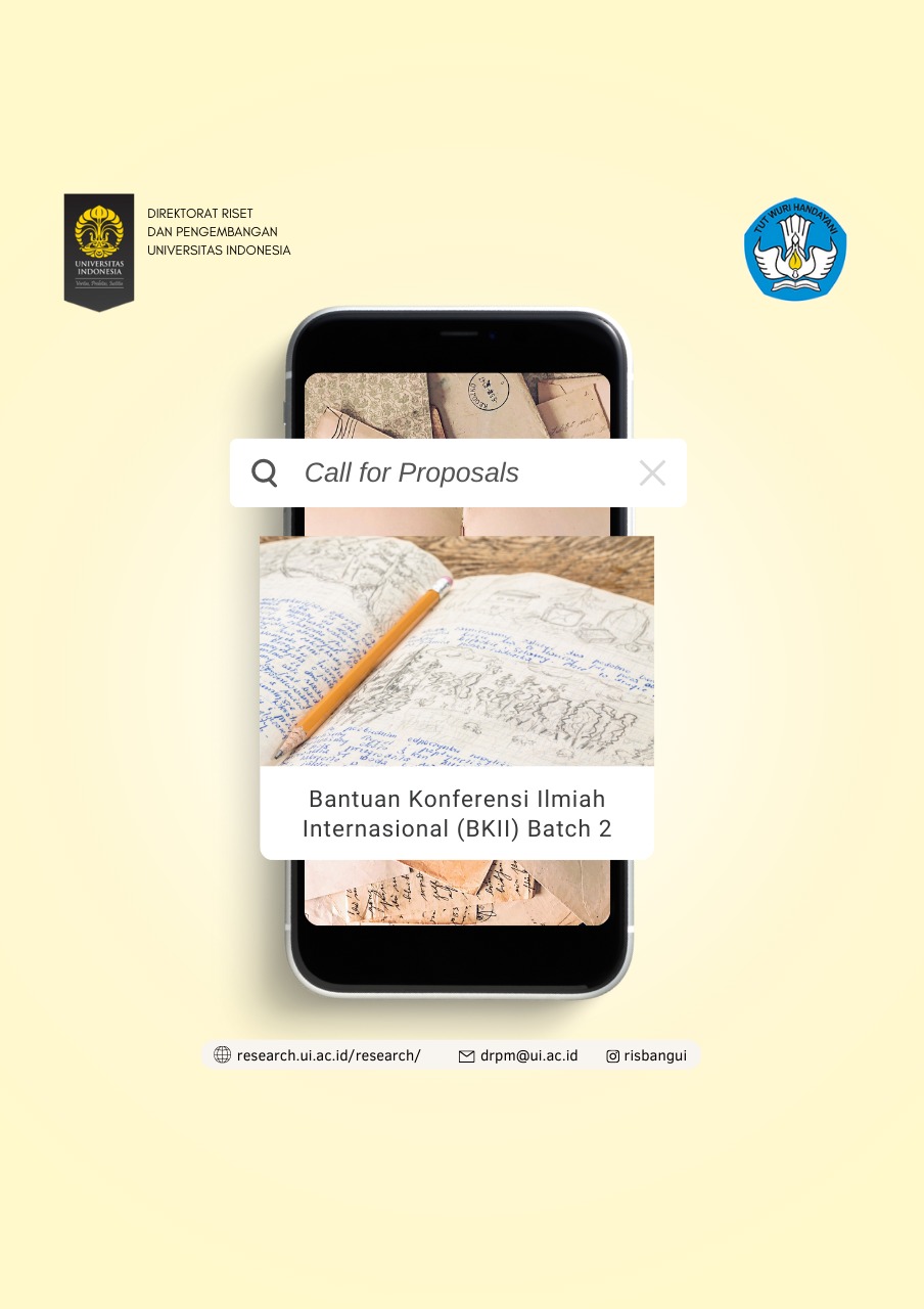 Pendaftaran Bantuan Konferensi Ilmiah Internasional Batch 2 - UI